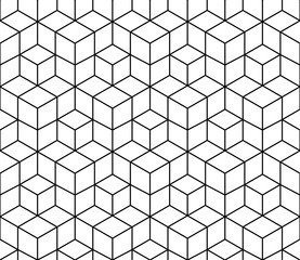 Fototapety  Abstrakcyjny geometryczny czarno-biały projekt graficzny druku 3d wzór kostki