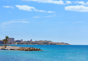 Fototapeta na wymiar Benidorm city coast view (Spain).