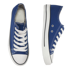 blue sneakers sports style isolated on white