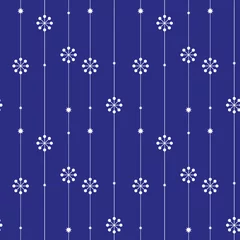 blaue Weihnachtsschneeflocken zeichnen nahtloses Muster © Daniel Berkmann