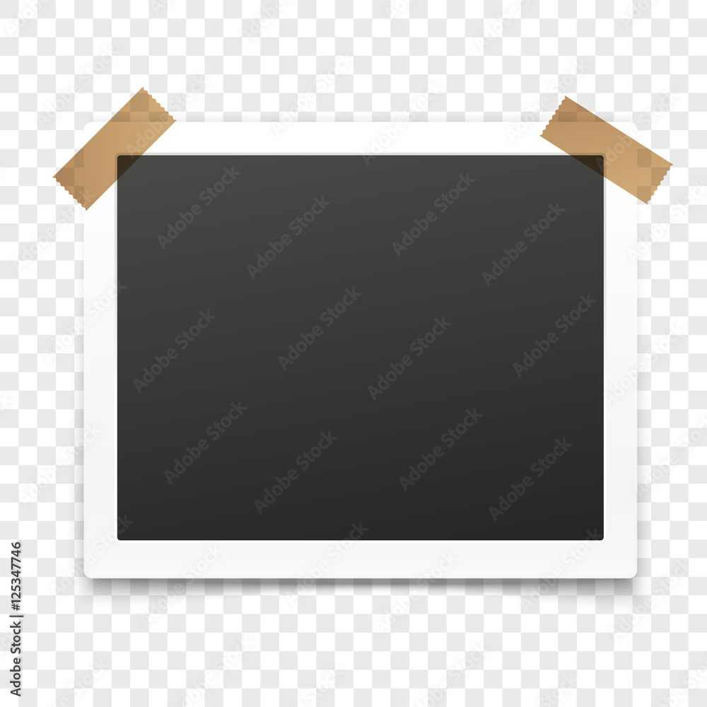 Poster Vector paper frame isolated on transparent background. Vector il