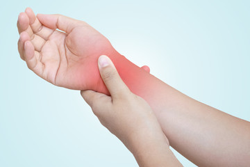 Hands of men or women wrist Injury