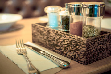 Spices and garnish of pizza

