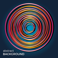 Beautiful light circles on a blue background. Abstract flash light circles. Vector technology background.
