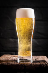 Glass of light beer