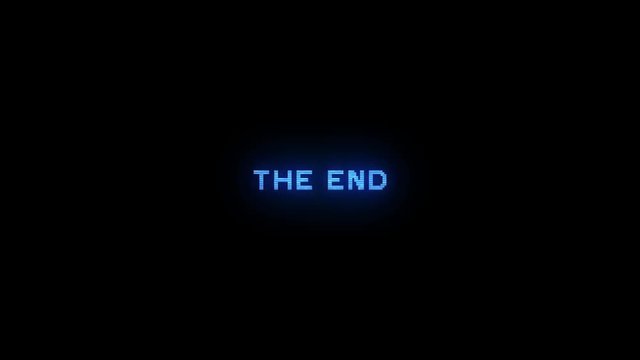 The End Digital Title Text Glitch style 2