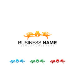 Drone Colorful - Vector Logo Icon