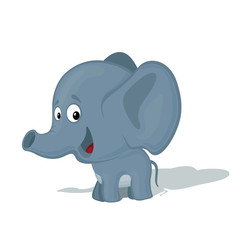 Funny cartoon elephant vector illustration. Animal Zoo concept