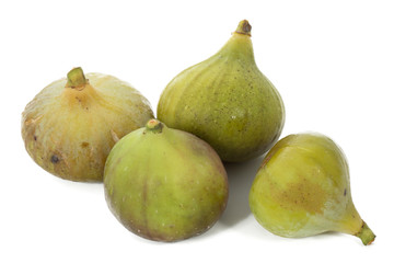 some figs isolated on white background