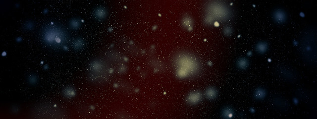 Snowfall on black background