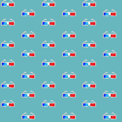 Film industry pattern. Glasses for film