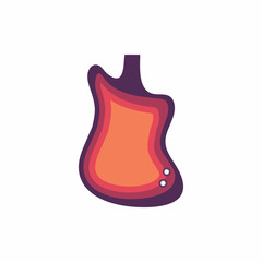 Guitar Body- Vector Logo Icon