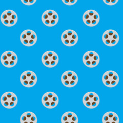 Fototapeta na wymiar Spool reel filmstrip seamless pattern