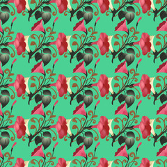 Seamless pattern in russian traditional style.