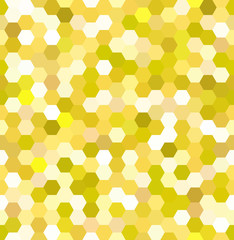 Fototapeta na wymiar Vector background with yellow hexagons. Can be used for printing onto fabric and paper or decoration.