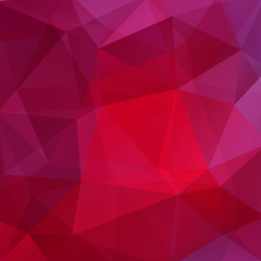 Polygonal vector background. Can be used in cover design, book design, website background. Vector illustration. Red, pink, purple colors