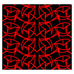 Abstract red line geometrical seamless pattern