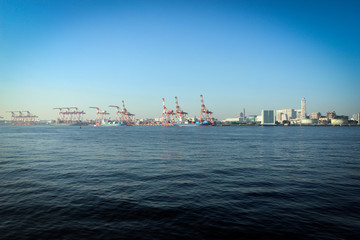 Cranes in Tokyo Port, Japan