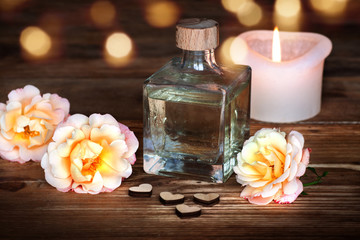 Spa still life with lavender oil