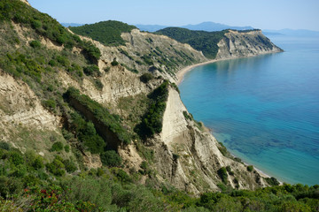 Fototapeta na wymiar Arkoudilas Beach, Corfu Trail, Greece