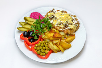 plate of tasty appetizing food