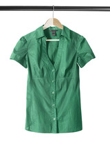 Blouse on clothes rack