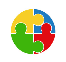 Puzzle vector illustration art on white background