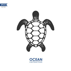 turtle isolated on white, vector illustration, oceanic turtle silhouette