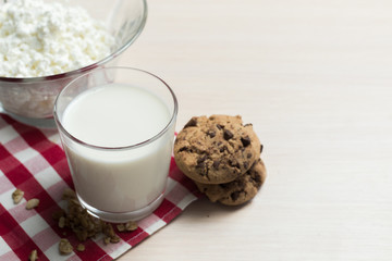 milk, cottage cheese - dairy products