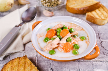 Fish soup with vegetables