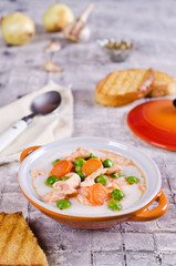 Fish soup with vegetables