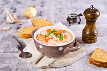 Fish soup with vegetables