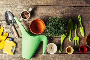 composition of garden tools