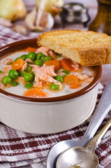Fish soup with vegetables