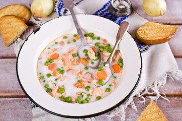 Fish soup with vegetables
