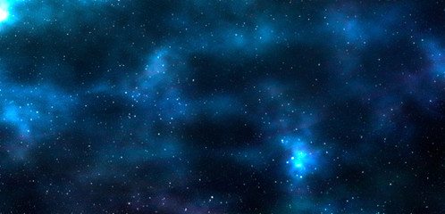 Fototapeta na wymiar Planets over the nebulae in space