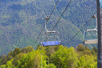 Cableway in the mountains