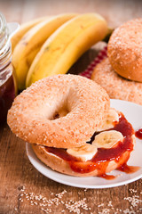 Sesame bagels. 