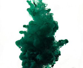 green dye in water - obrazy, fototapety, plakaty