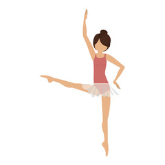 Obraz premium colorful dancer fourth position developed vector illustration