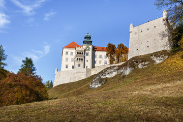 Castle Pieskowa Skała in autumn coat  - obrazy, fototapety, plakaty