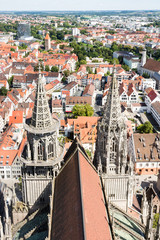 Obraz premium Aerial view over the city of Ulm