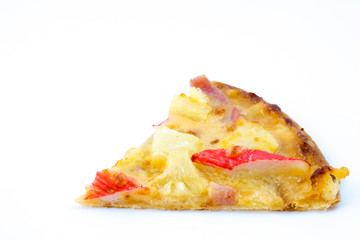 Italian pizza on white background