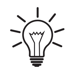 Light bulb icon illustration design