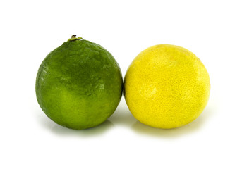 Lemon (Thailand), white, yellow and white background.