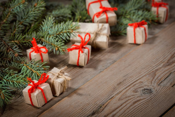 Christmas background with decorations