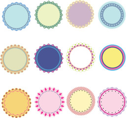 sweet color labels set,vector