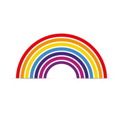 Rainbow icon flat vector