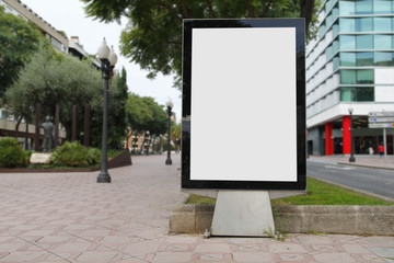 Blank billboard mockup in the street