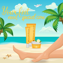 Female Feet Cream Ad